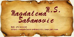 Magdalena Šabanović vizit kartica